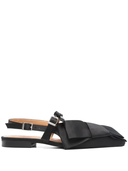 Balerini Ganni cu funde slingback negru