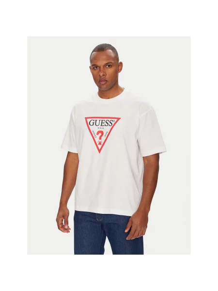Guess Jeans T-Shirt Oversize λευκό