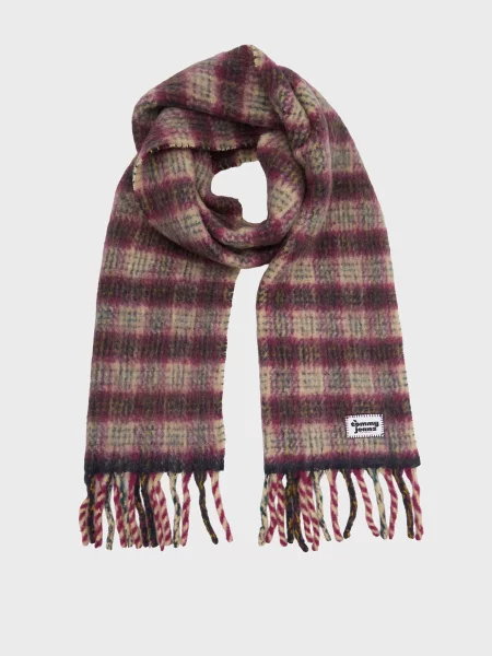 Вовняний картатий шарф Tommy Jeans