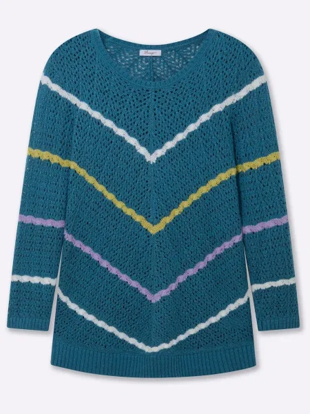 SHEEGO Pulover opal / deschis / verde / mov deschis albastru