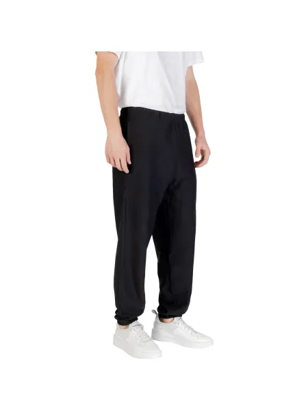 Pantaloni Calvin Klein Jeans din material terry negru