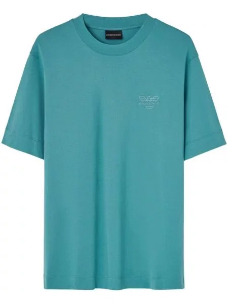 Tricou Emporio Armani cu imagine albastru