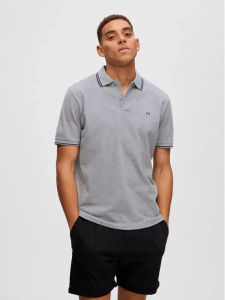 Selected Homme Tricou polo gri