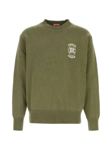Pulover Kenzo cu broderie verde