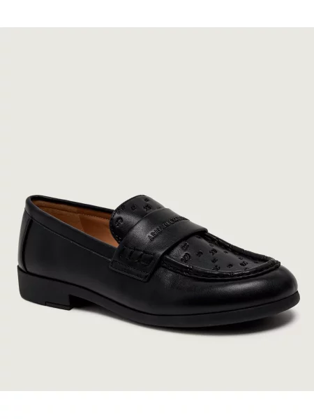 Armani Exchange Pantofi loafer negru