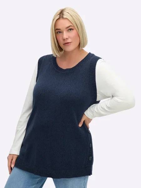 SHEEGO Pulover închis albastru