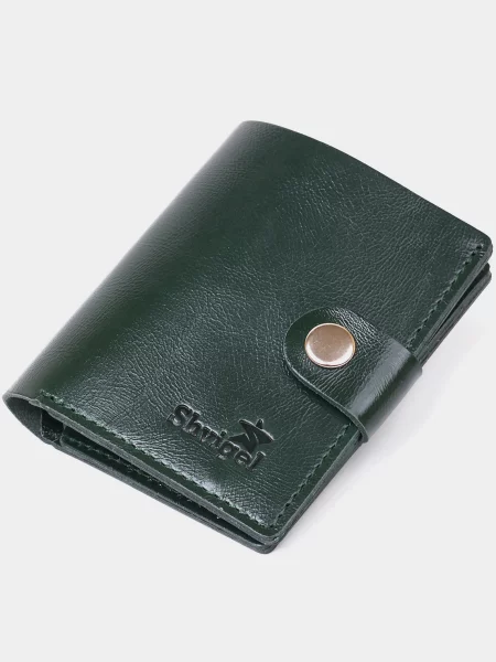 Кожаный кошелек Shvigel зеленый