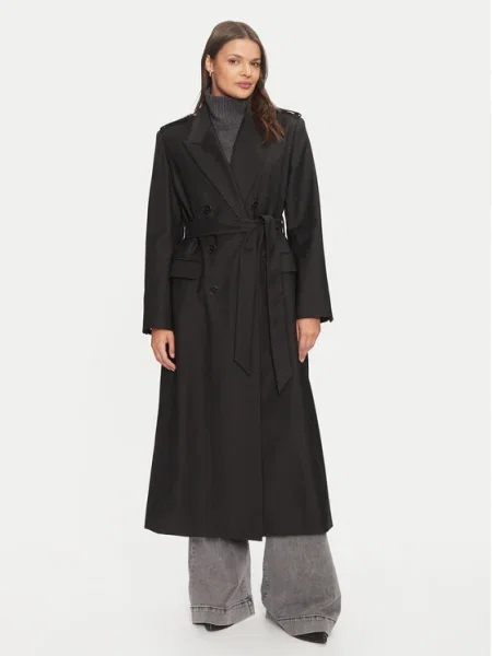 IVY OAK Вълнено палто Colette Oversize черен