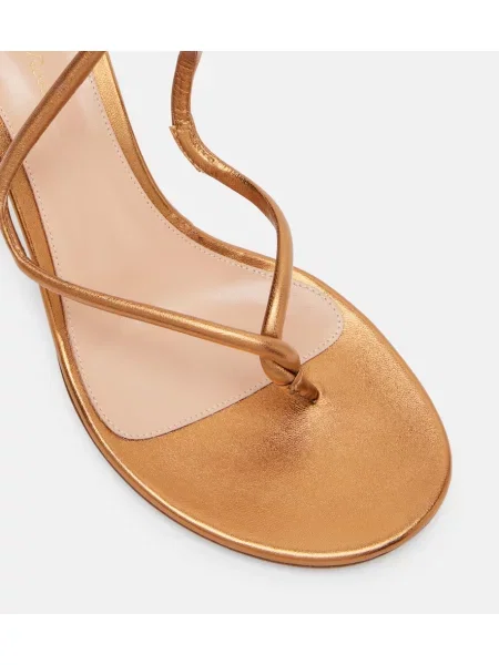 Sandale Gianvito Rossi din piele auriu