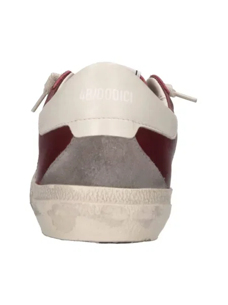 Sneakersy 4b12 skórzane czerwone
