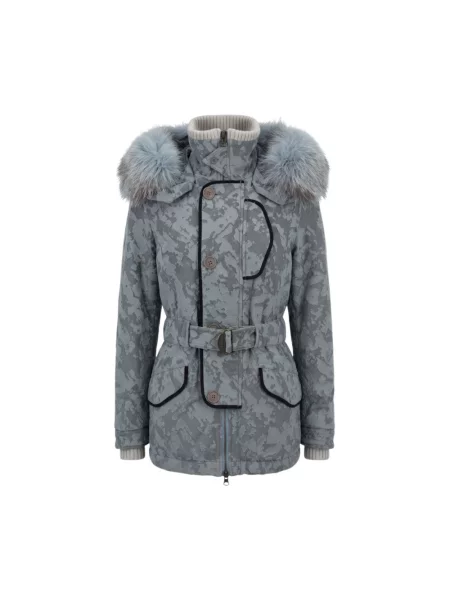Parka Mr&mrs Italy żakardowa niebieska