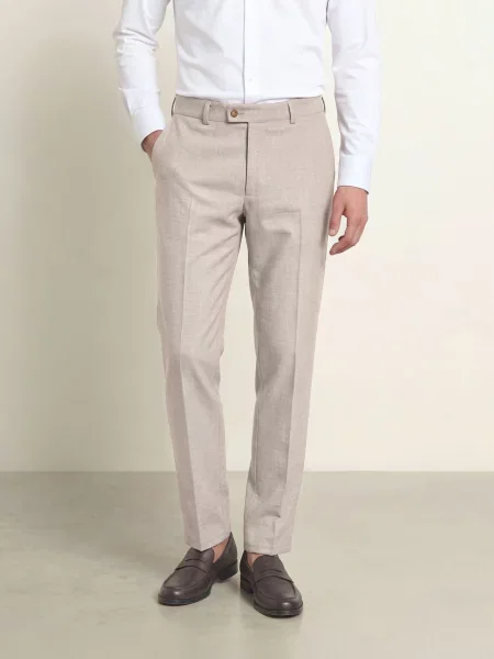 Cg Club Of Gents Oblekové Kalhoty Cg Orlando Slim Fit Z Džerseju 22 beige béžové