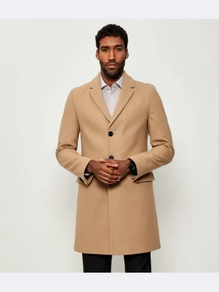 HUGO Palton de lână bej