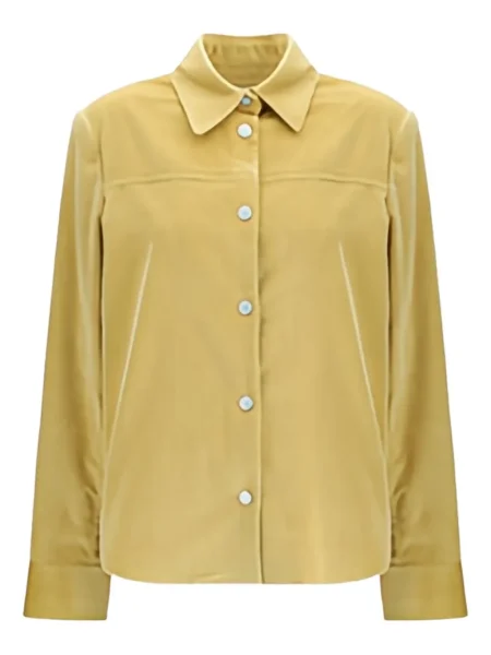 Cămașă Jacob Cohën de catifea cord galben