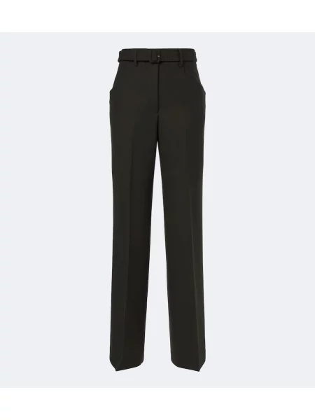 Pantaloni Gabriela Hearst de lână verde