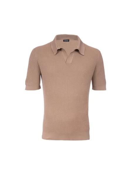 Koszulka polo Zegna brązowa