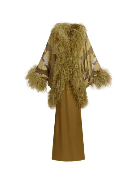 Rochie Taller Marmo cu pene verde