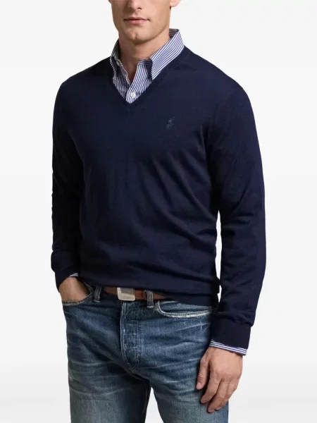 Gulerat șosete Polo Ralph Lauren de lână cu dungi negru
