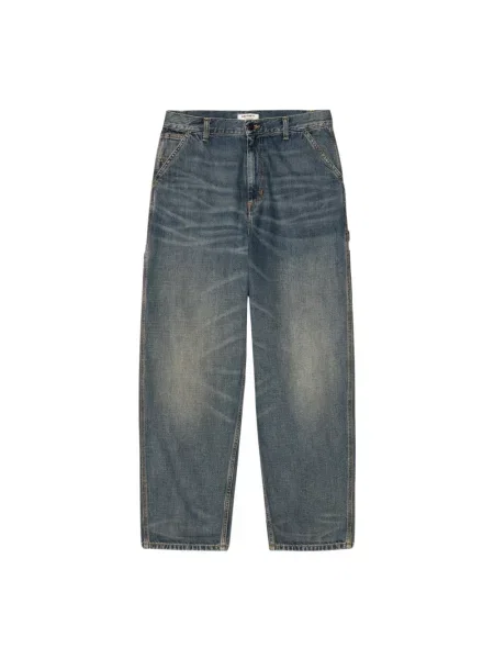 Jeans Carhartt WIP W Brandon Single Knee Pant Blue Worn Used Wash M niebieskie