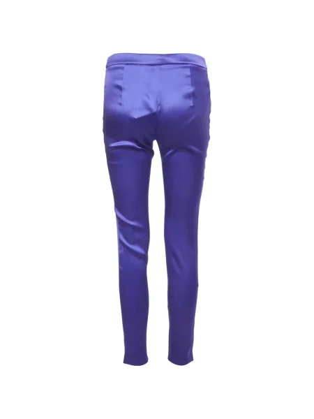 Pantaloni La Perla cu perle din satin violet