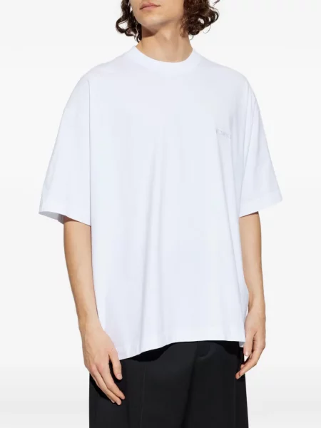 Tricou Vetements scurt alb