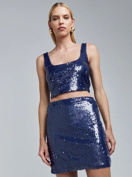 BWLDR Fustă ANNE bleumarin