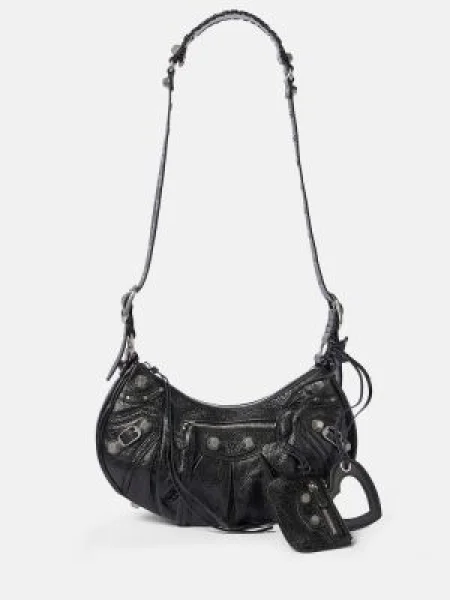Geanta de piele Balenciaga Le Cagole negru