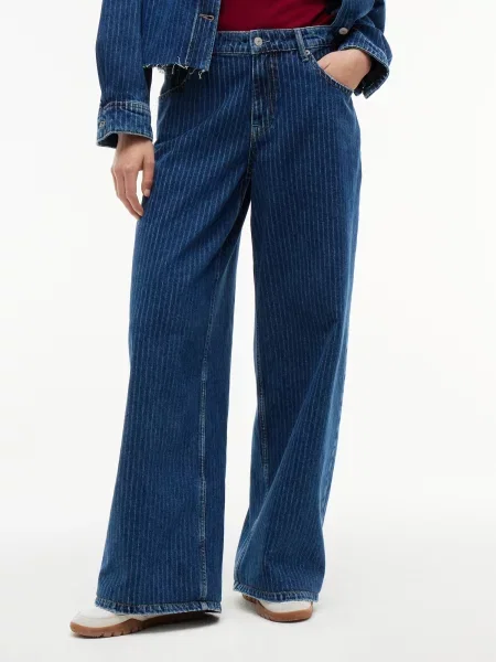 Tommy Jeans Džínsy DAISY dymovo / tmavomodrá modrá