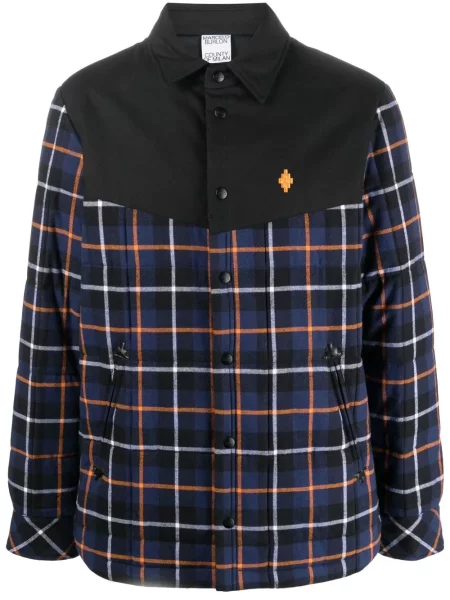 Geacă Marcelo Burlon County Of Milan în carouri albastru