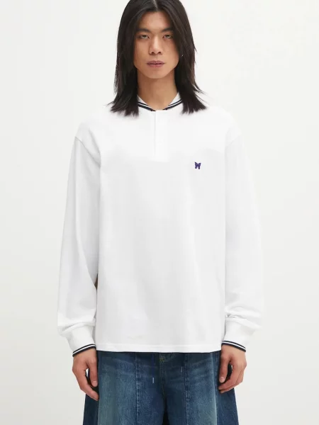 Tričko s dlouhým rukávem Needles bílá