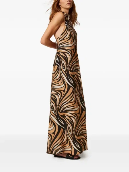Rochie maxi Twinset cu imagine de costum