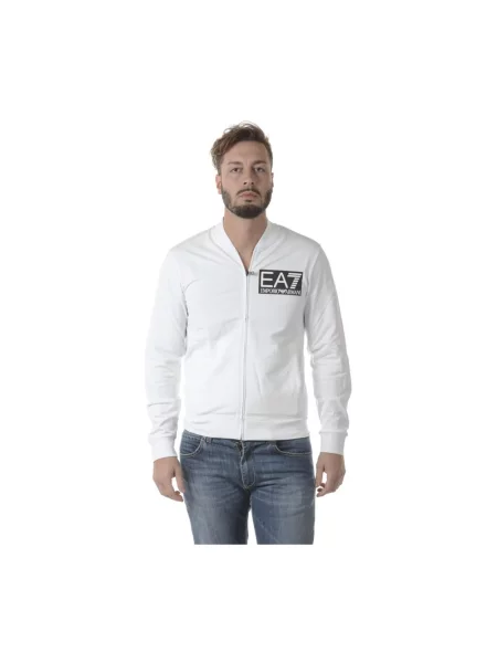 Bluza z kapturem Emporio Armani Ea7 z kapturem biała