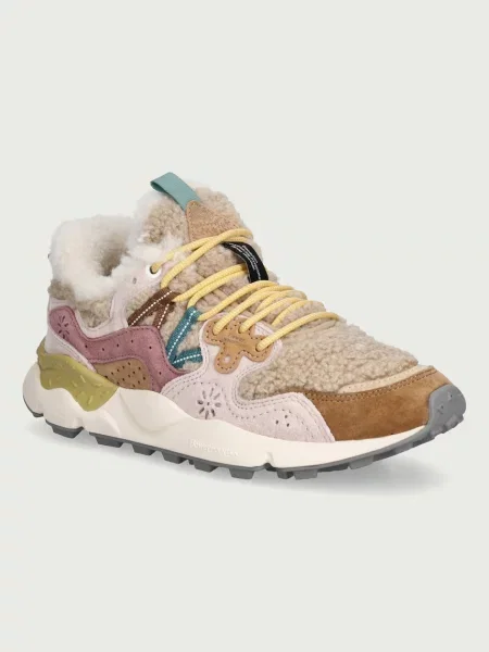 Pantofi Flower Mountain cu model floral bej