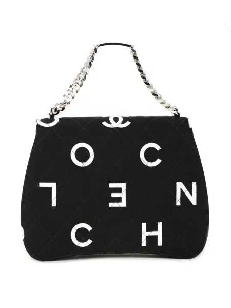 Kabelka Chanel Pre-owned s potiskem černá