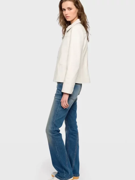 Шкіряна куртка Zadig&voltaire біла
