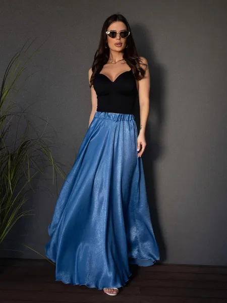 ISSA Plus Спідниця максі блакитний