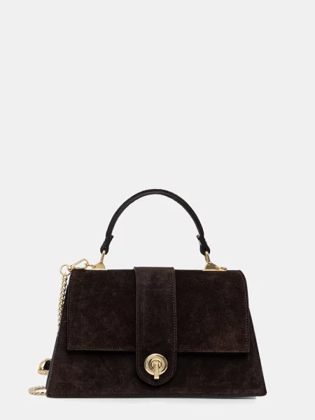 Answear.LAB torebka shopper zamszowa brązowa