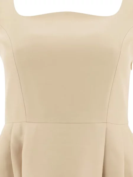 Rochie Sandbeige plisată de costum