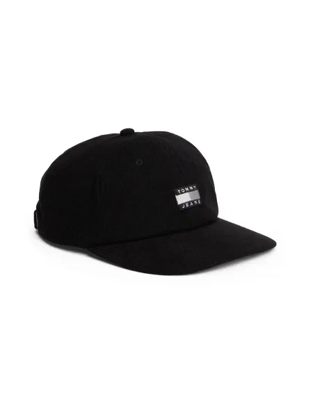 Tommy Jeans șapcă de baseball din catifea negru