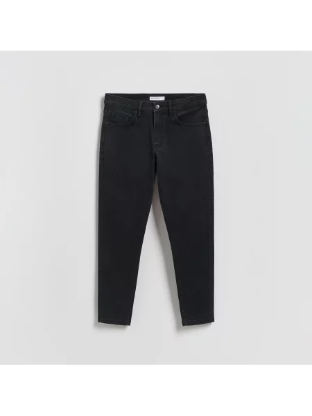 Reserved Džíny skinny se sepraným efektem černý