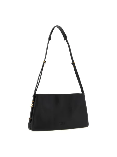 Jedwabna torebka Pinko czarna