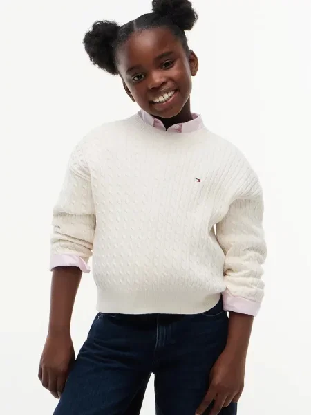 Tommy Hilfiger pulover pentru copii din bej
