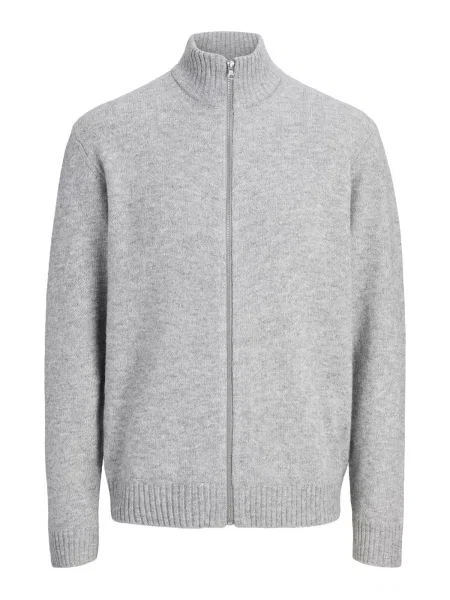 Jack & Jones Junior Geacă tricotată JJSoho Ollie amestecat gri