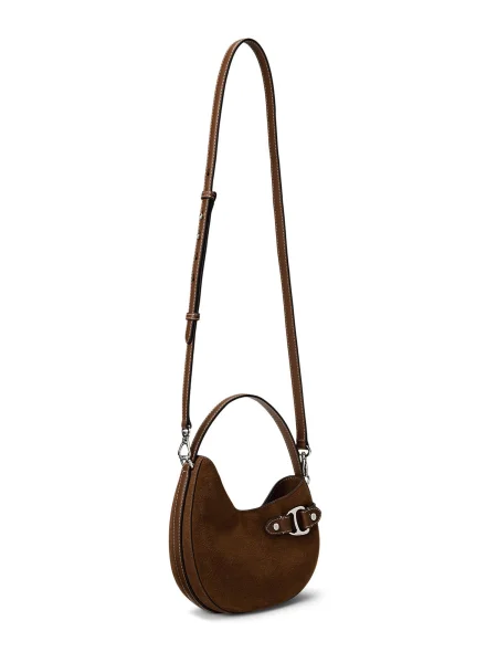 Crossbody kabelka Lauren Ralph Lauren hnedá