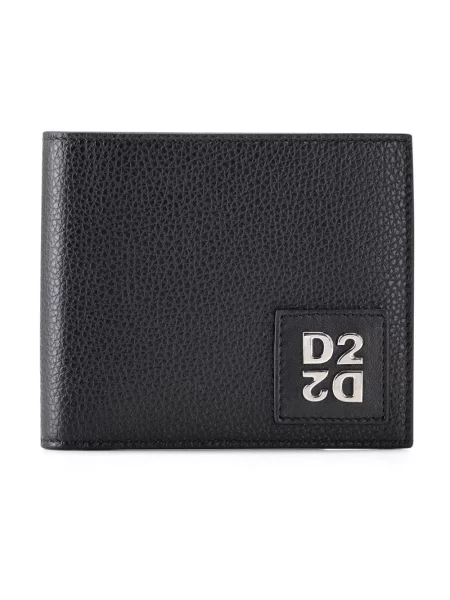 Portfel Dsquared2 skórzany czarny