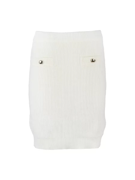 Spódnica mini Guess wełniana biała