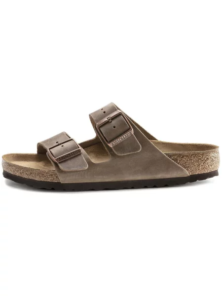 Pantofle BIRKENSTOCK Arizona LEOI Narrow tabacco brown hnědé
