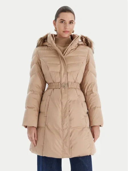 Guess Geacă din puf bej