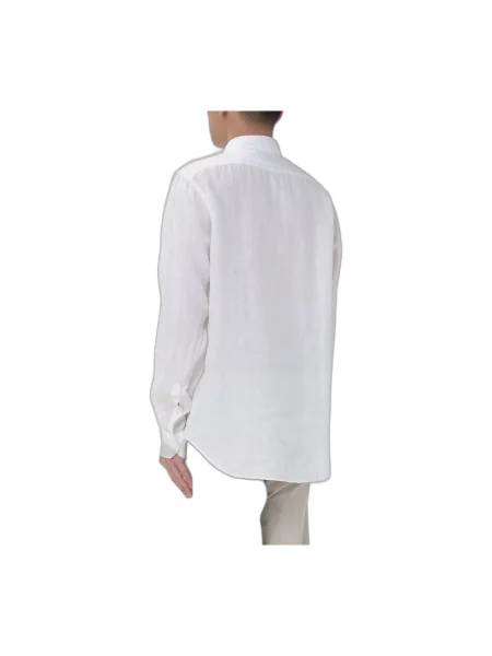 Lniana koszula Brooksfield casual biała