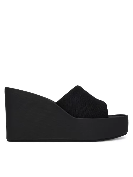 Natikači Calvin Klein Wedge 70 Sndl Canv Mg črna